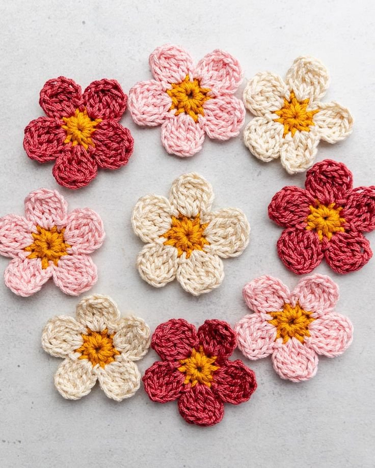 5-Petal Crochet Flower